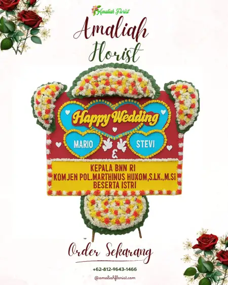 Papan Bunga Pernikahan Saronggi